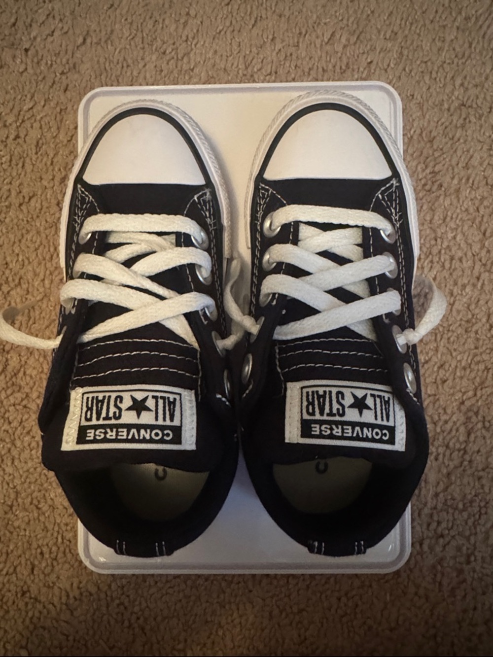 Converse Kids Black and White Low Top Sneakers